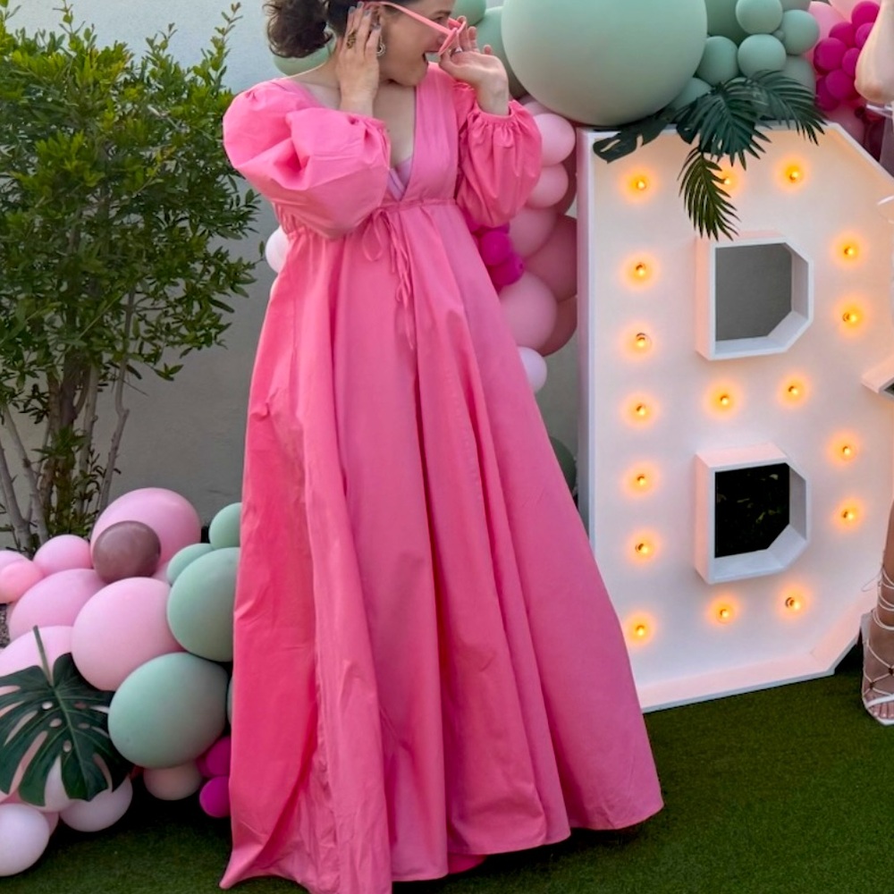 Bubblegum Pink Maxi Dress by Staud